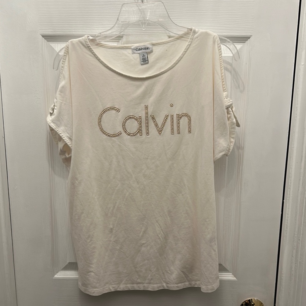 Calvin Klein Cream Women's Top Size S